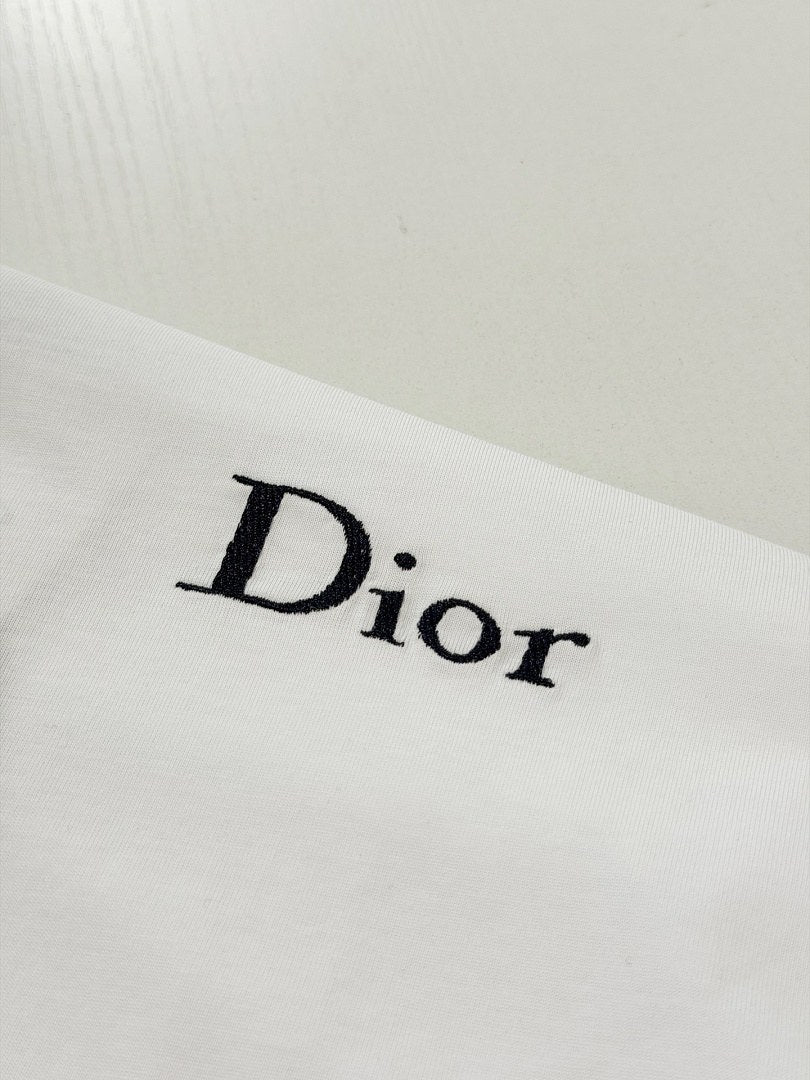 Dior Embroidered Logo Long Sleeve Tee