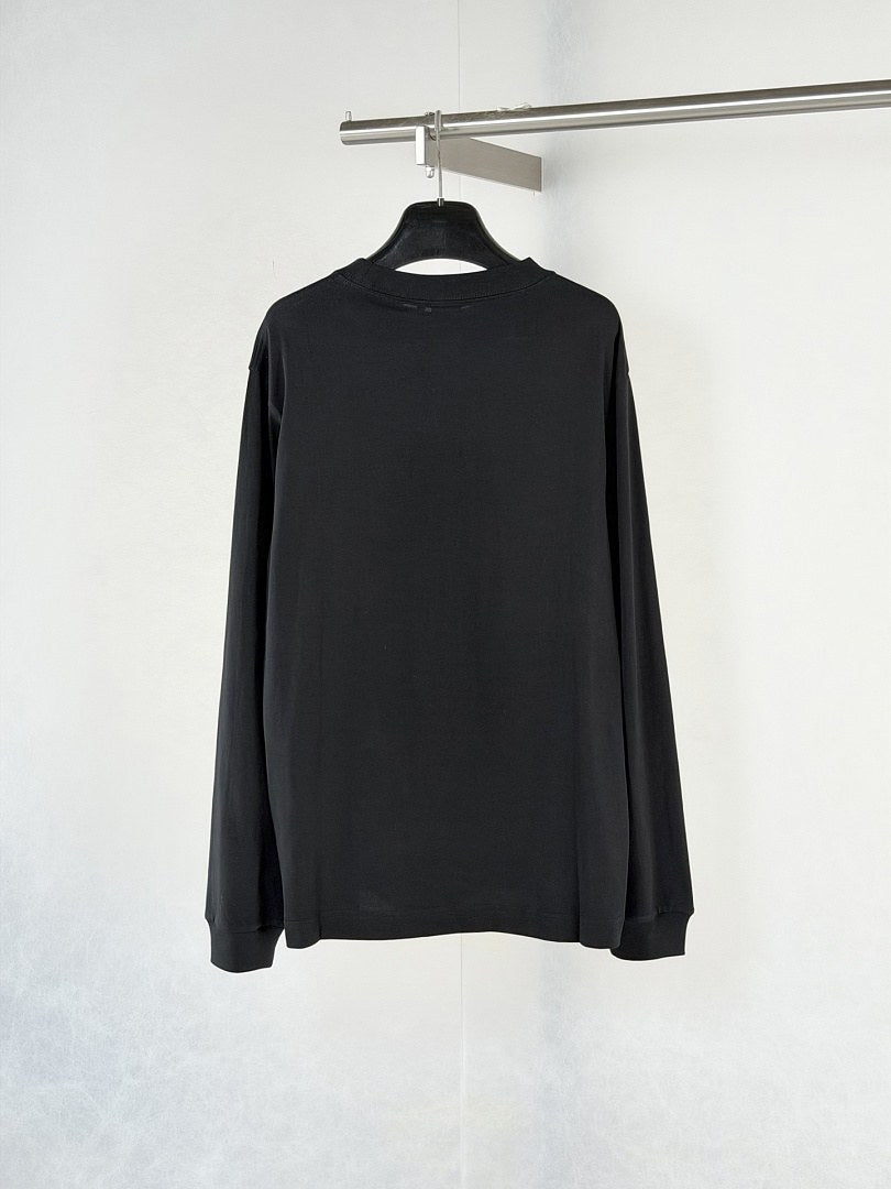 Dior Embroidered Logo Long Sleeve Tee