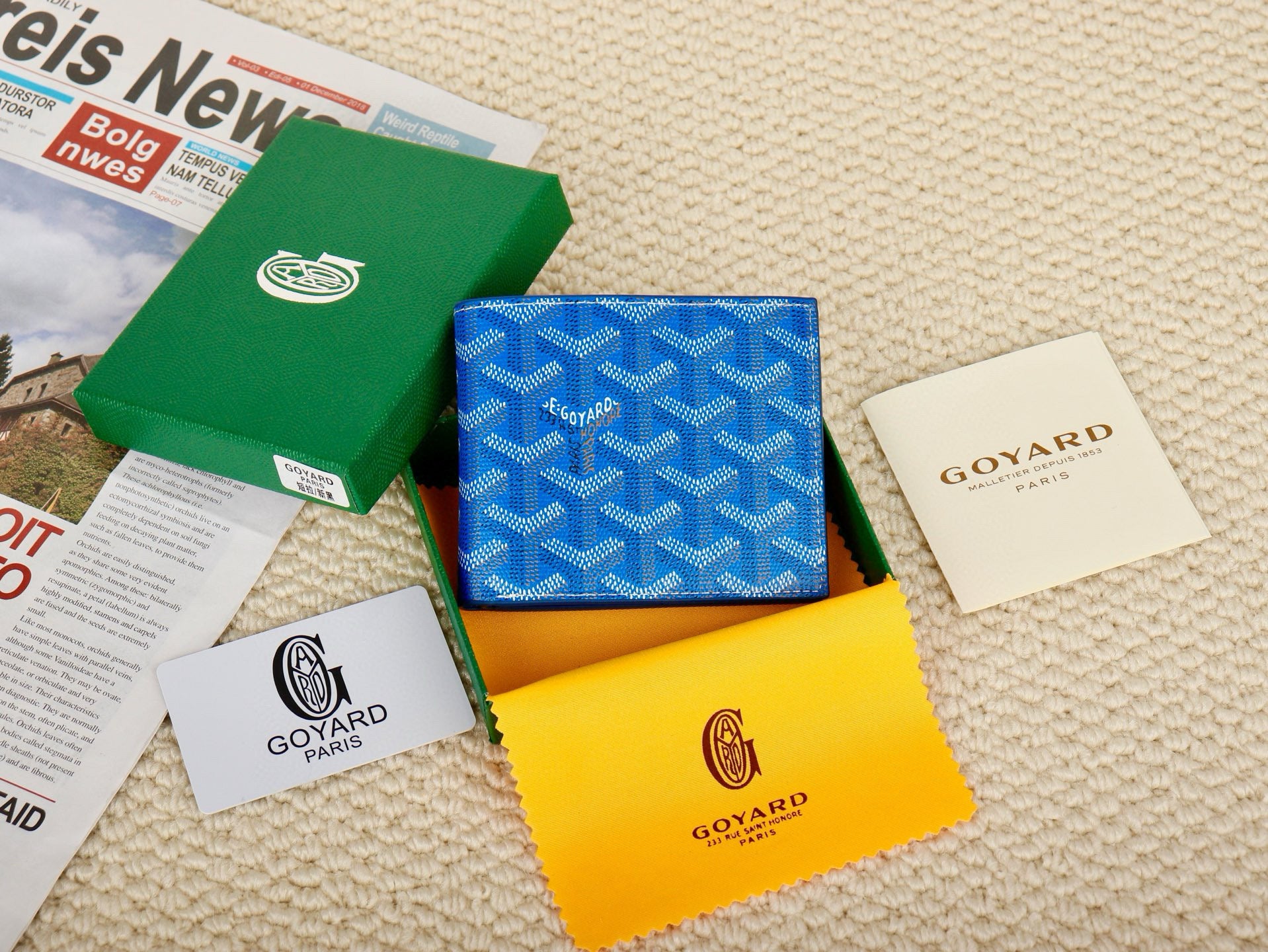 Goyard Wallet - תכלת