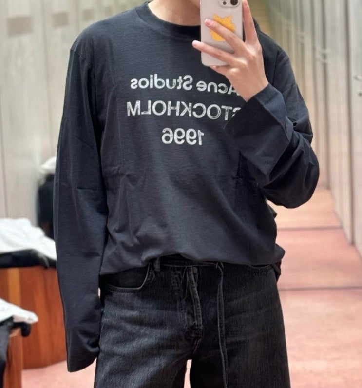 Acne Studios long shirt - אפור דהוי