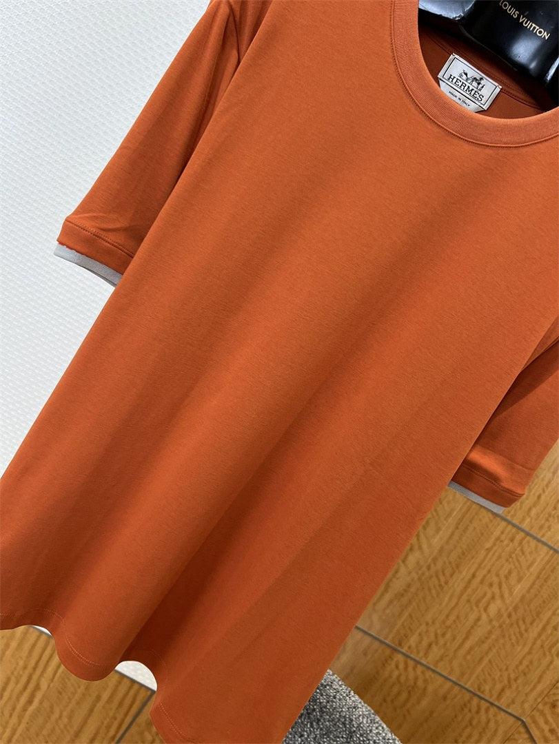 Hermès Contrast Cuff Tee