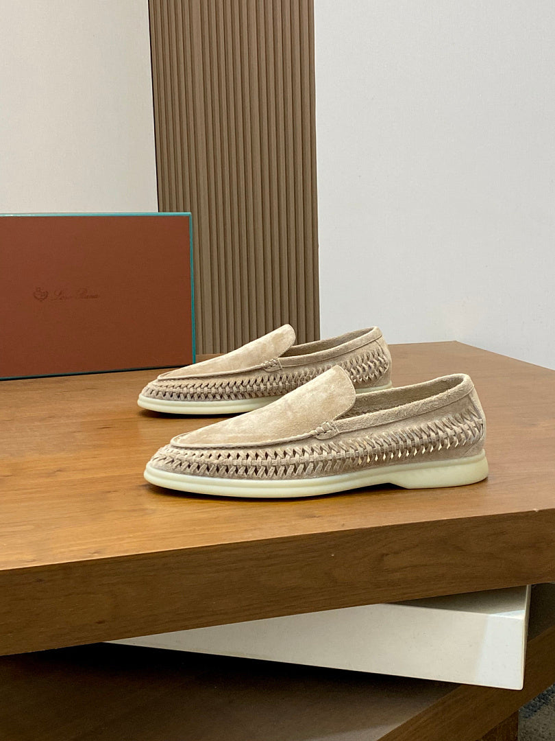 Loro Piana Woven Suede Loafer