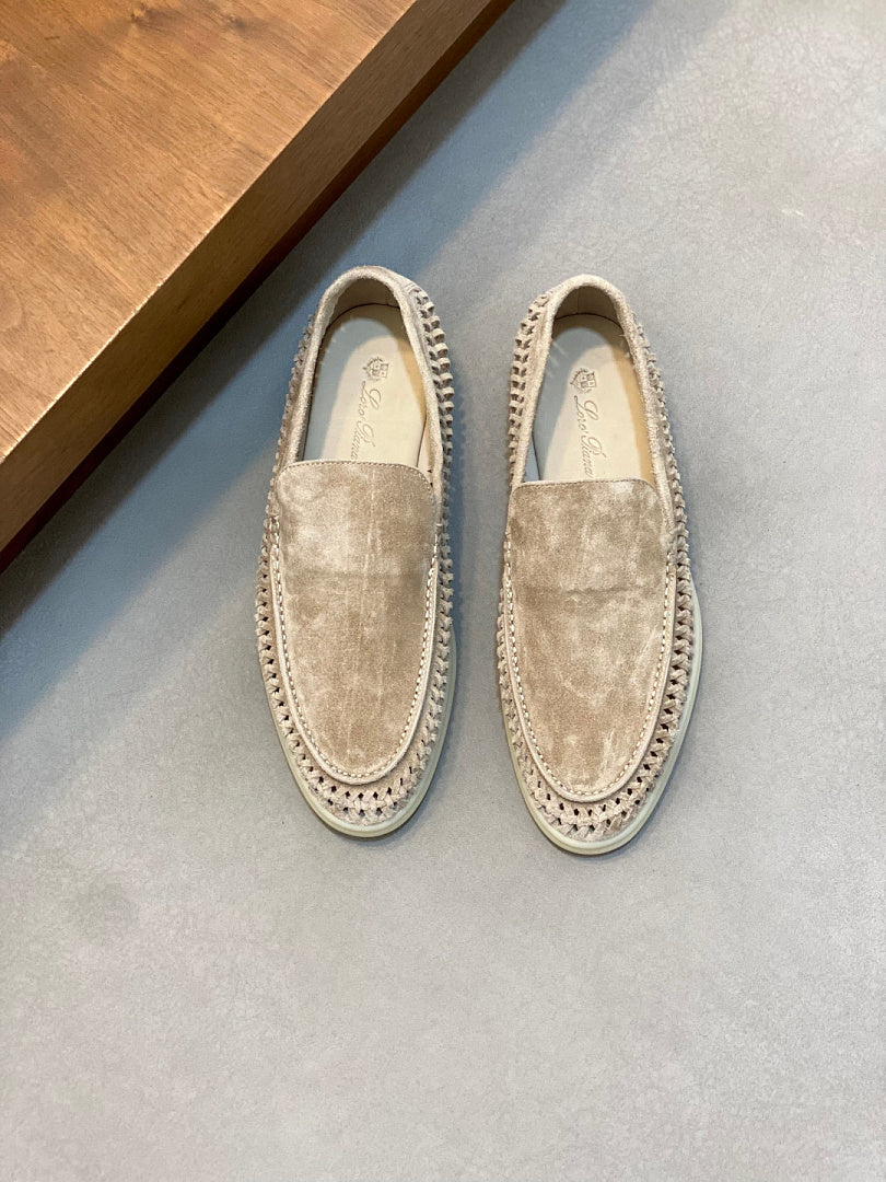 Loro Piana Woven Suede Loafer