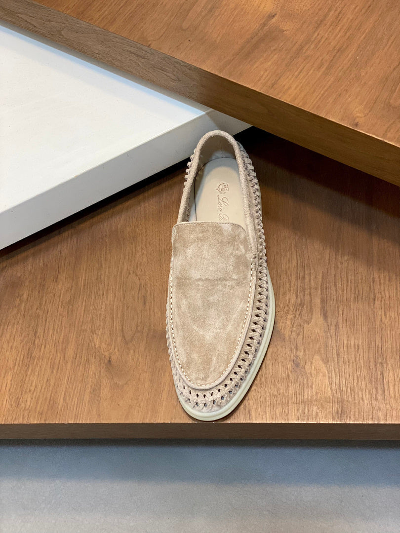 Loro Piana Woven Suede Loafer