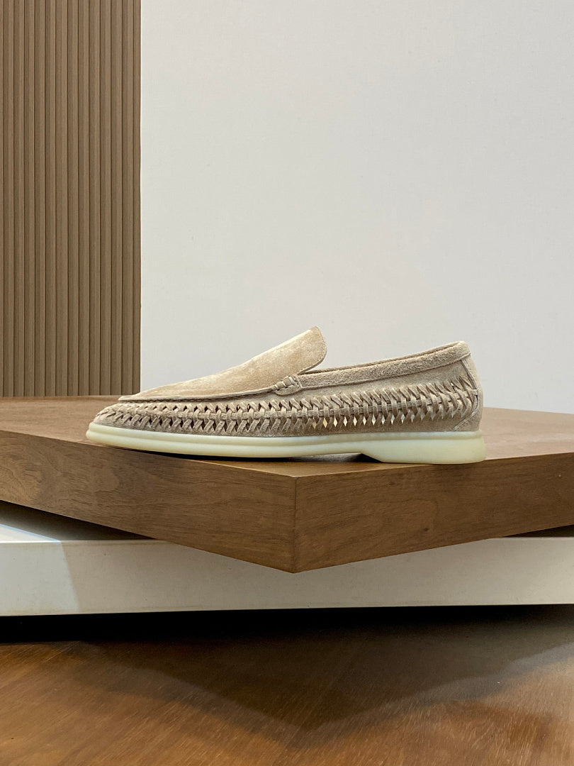 Loro Piana Woven Suede Loafer