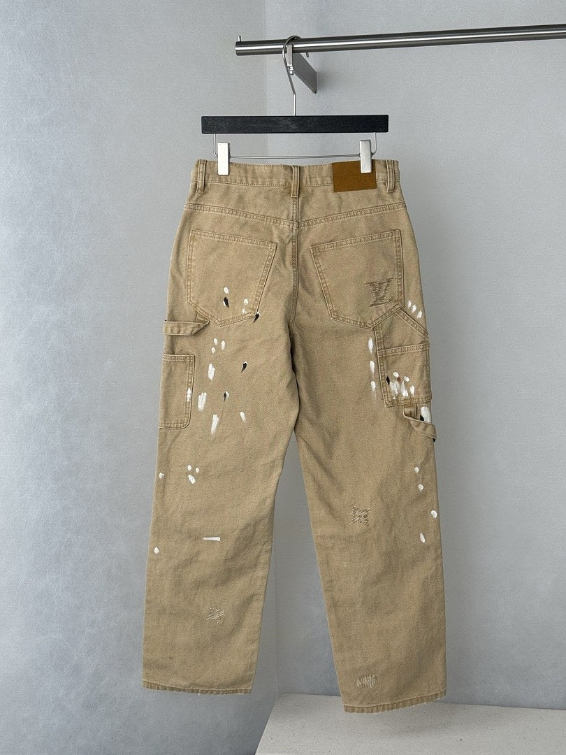Louis Vuitton Paint Splatter Carpenter Pants