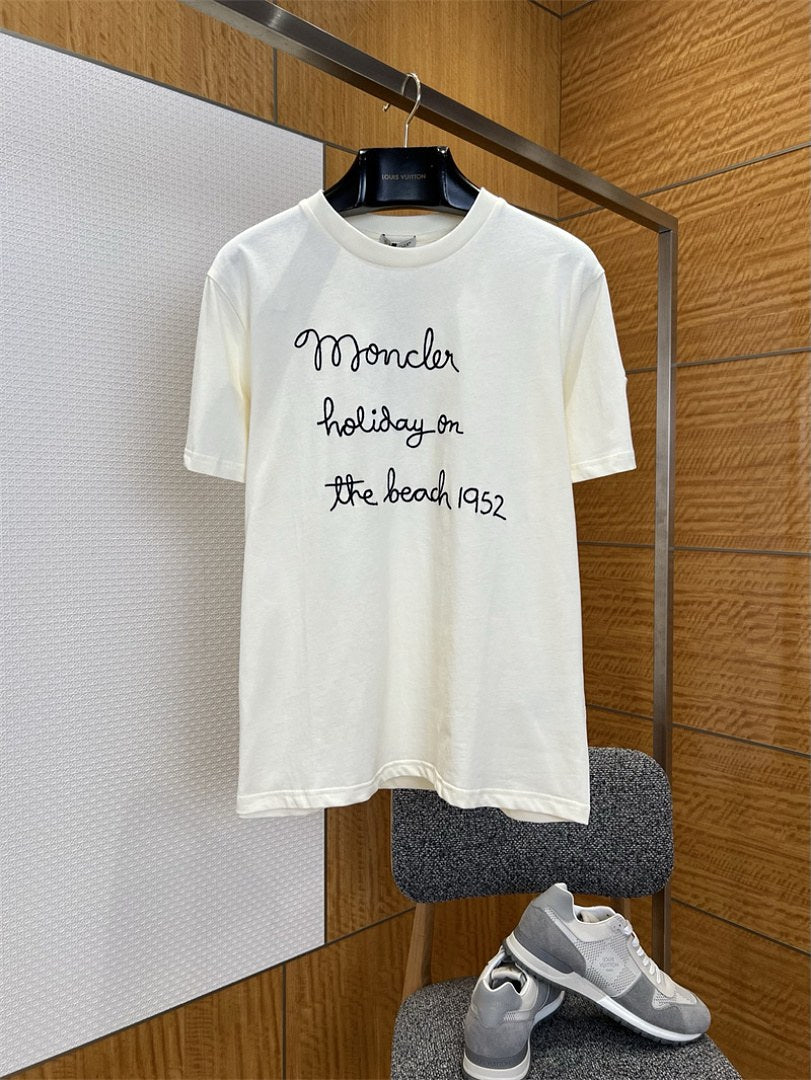 Moncler Embroidered Script Tee