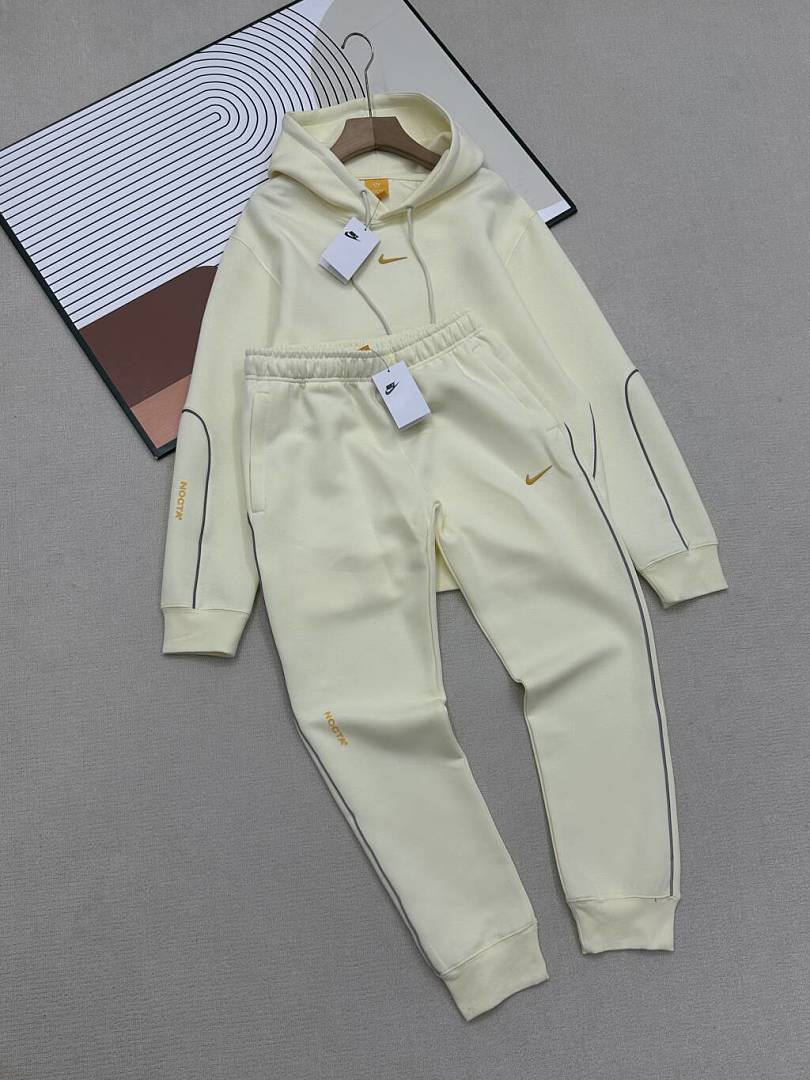 Nike NOCTA Fleece Hoodie Set - Cream