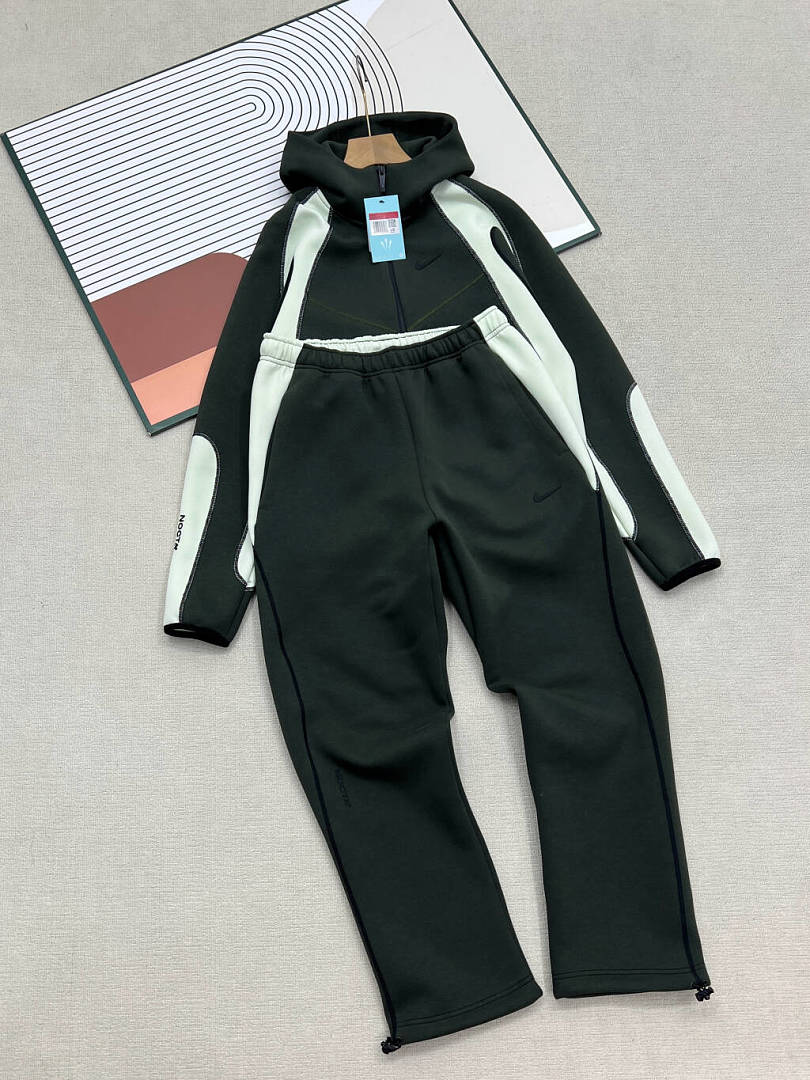 Nike NOCTA Zip Hoodie Set - Dark Green/Mint