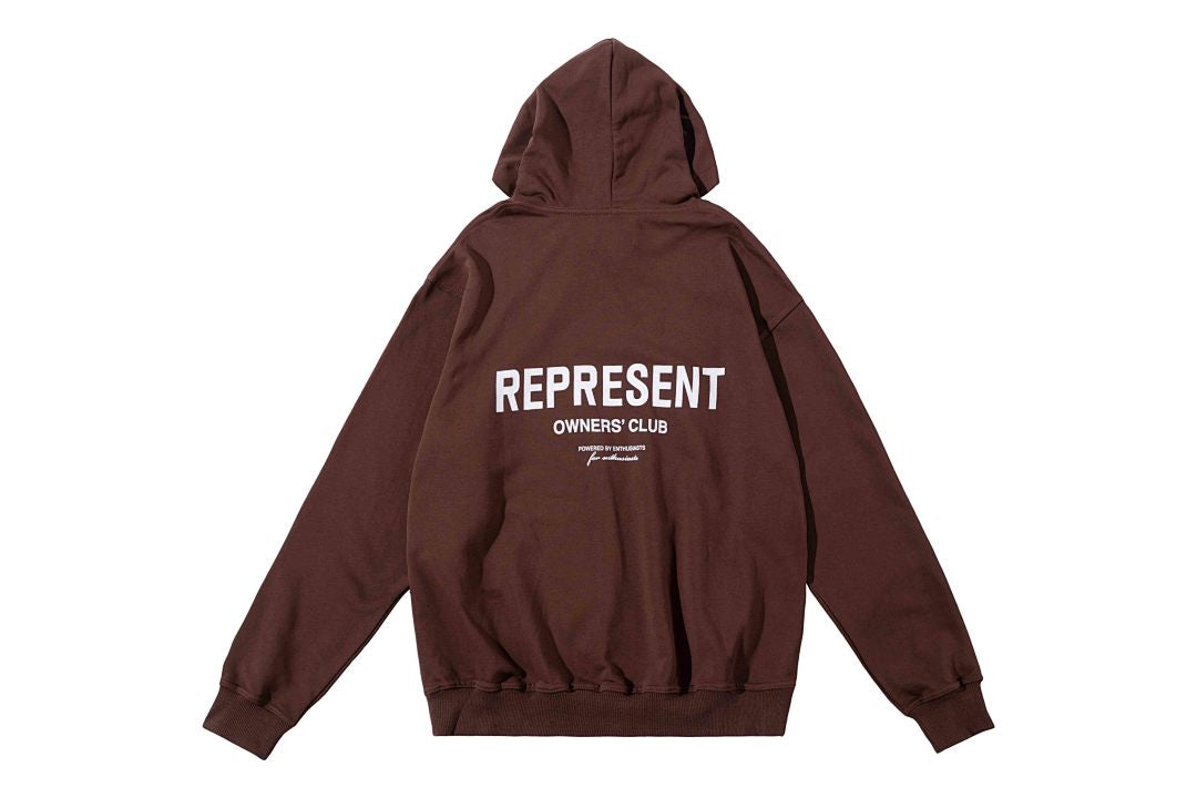 Represent Hoodie Owners Club Brown - back