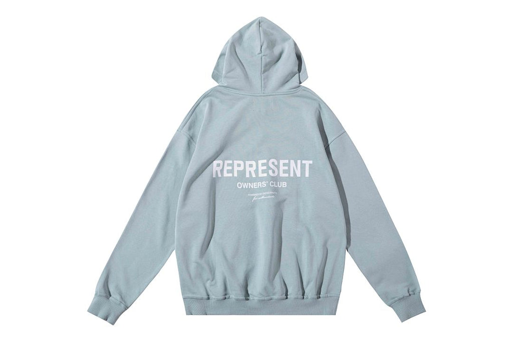 Represent Hoodie Owners Club Dusty Blue - back