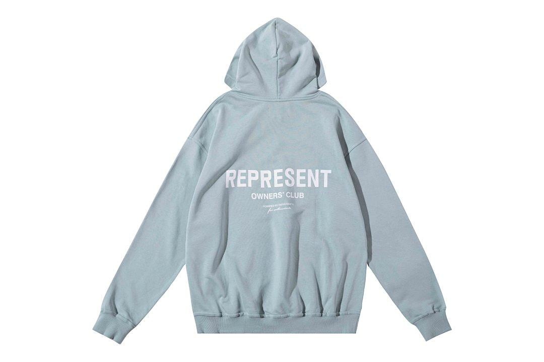 Represent Hoodie Owners Club Dusty Blue - back
