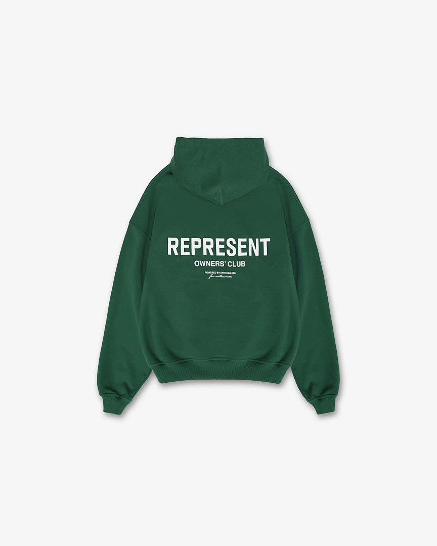 Represent Hoodie Owners Club Forest Green - front