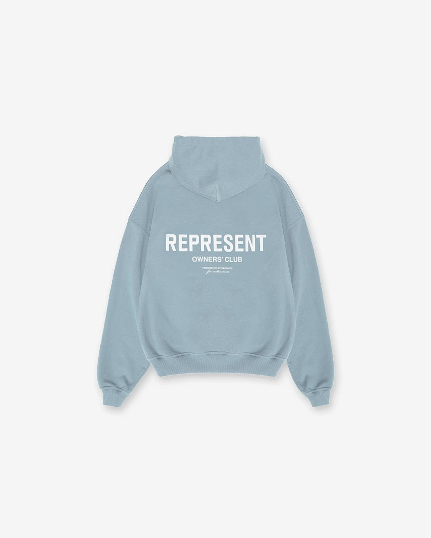 Represent Hoodie Owners Club Light Blue - back