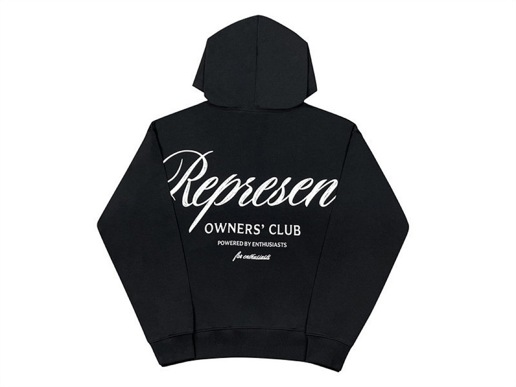 Represent Hoodie Owners Club Script Black - back
