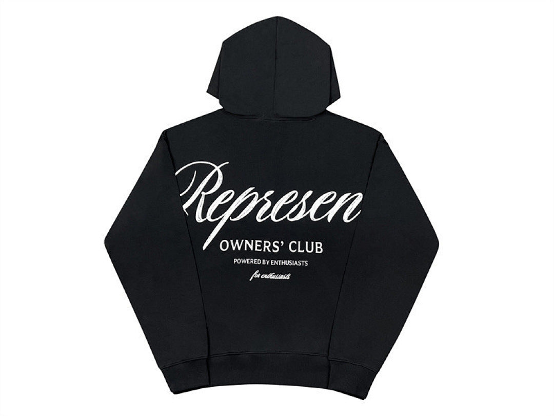 Represent Hoodie Owners Club Script Black - back
