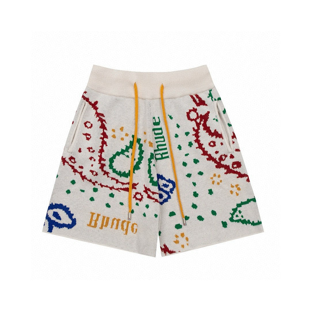 Rhude Paisley Knit Shorts