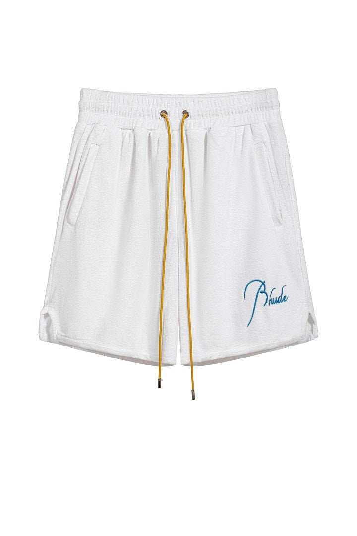 Rhude Script Logo Terry Shorts