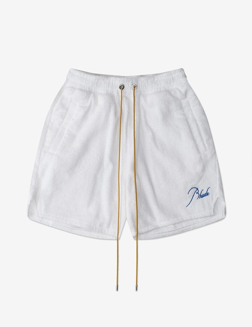 Rhude Script Logo Terry Shorts